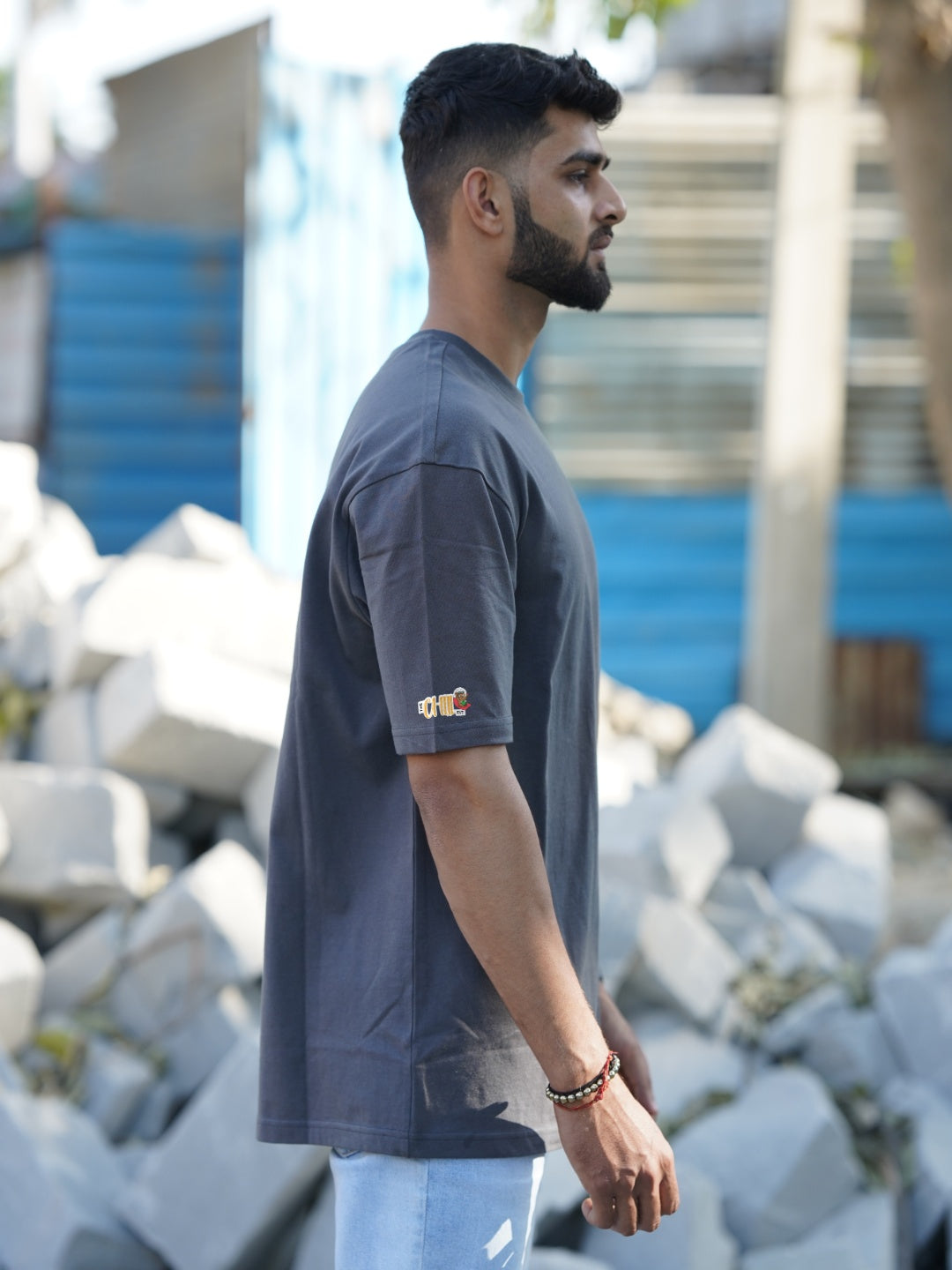 Cyber Skull Graphic | Oversized T-Shirt