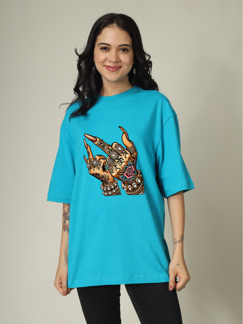 Lady Finger Graphic | Oversized T-Shirt