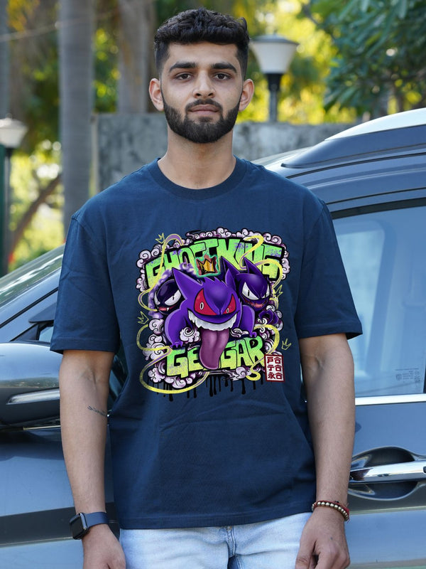 Phantom Frenzy: Gengar | Oversized Graphic T-Shirt