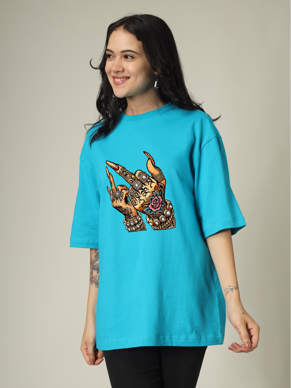 Lady Finger Graphic | Oversized T-Shirt
