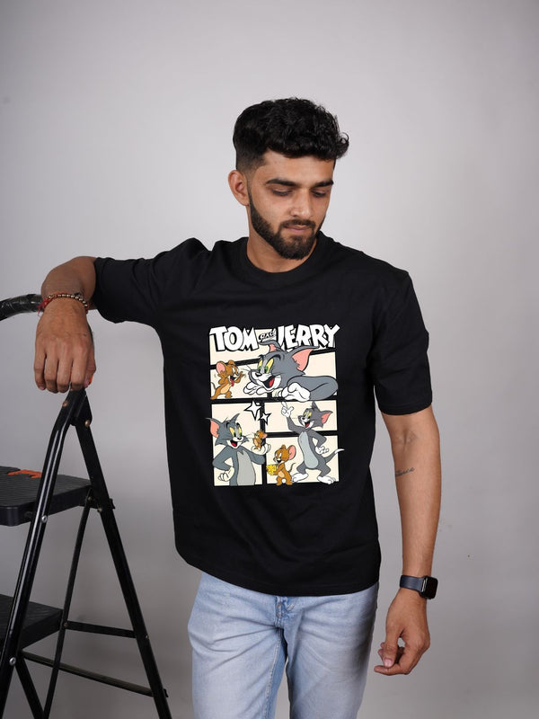 Tom & Jerry Comic | Oversized Graphic T-Shirt