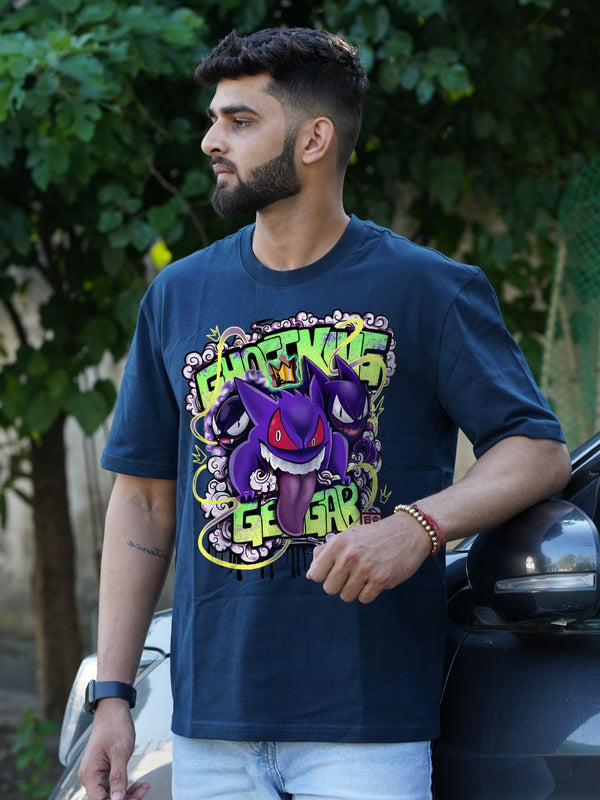 Phantom Frenzy: Gengar | Oversized Graphic T-Shirt