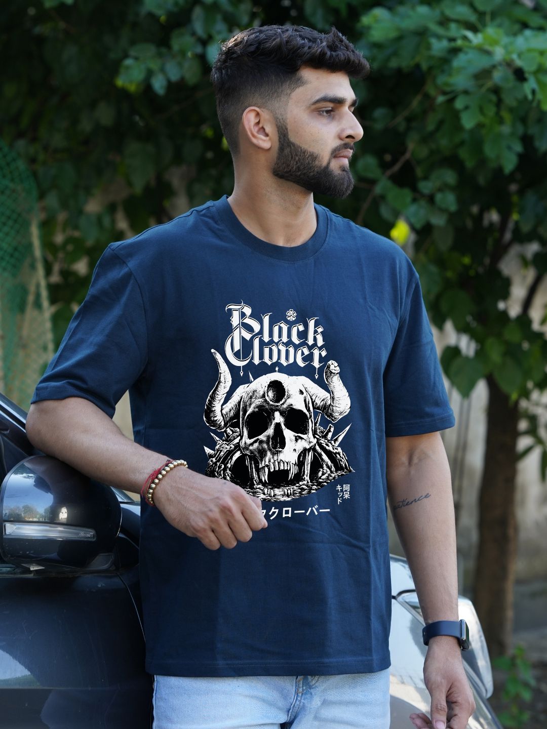 Black Clover | Demon Skull Graphic Oversized T-Shirt