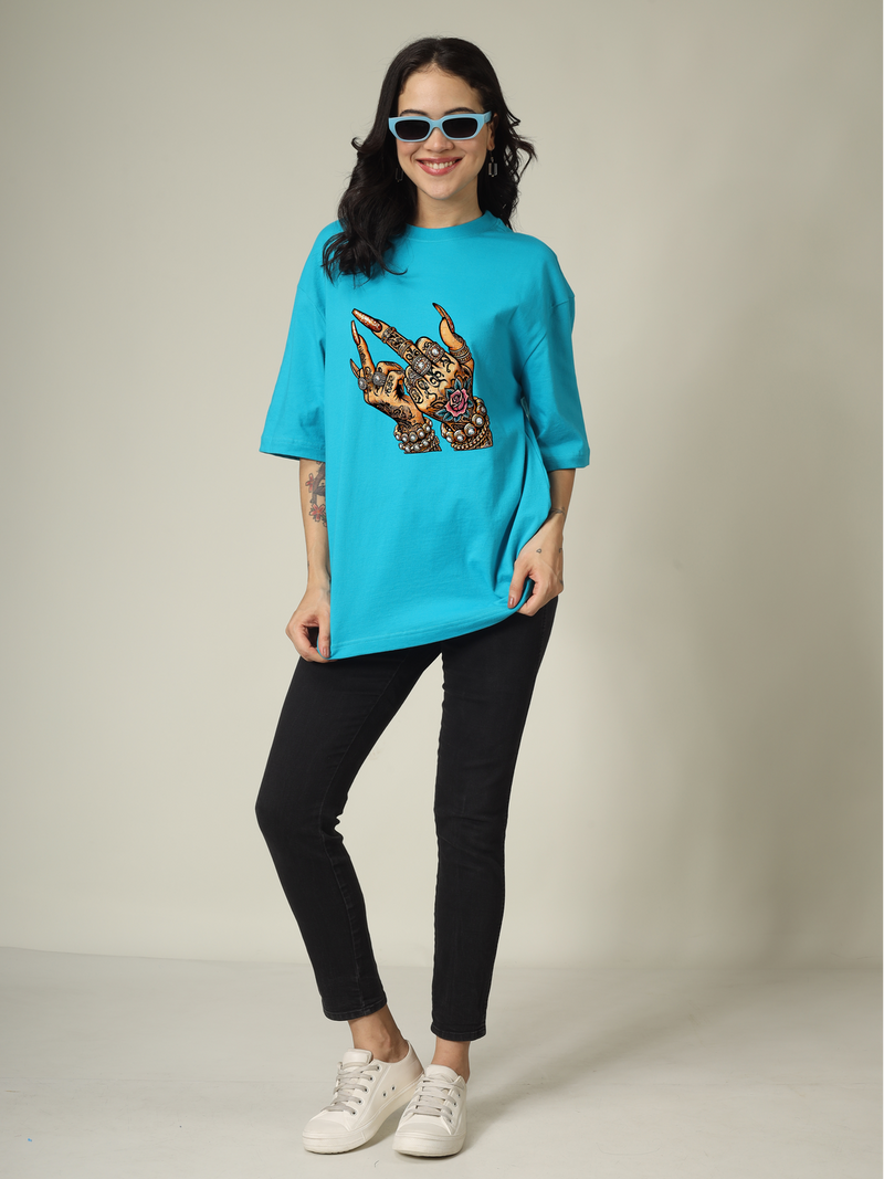 Lady Finger Graphic | Oversized T-Shirt