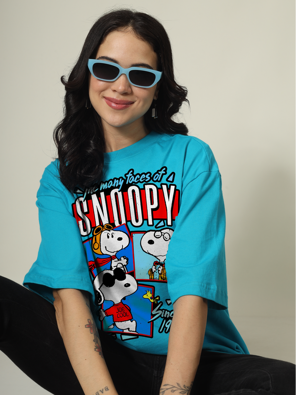 Snoopy faces Graphic | Oversized T-Shirt