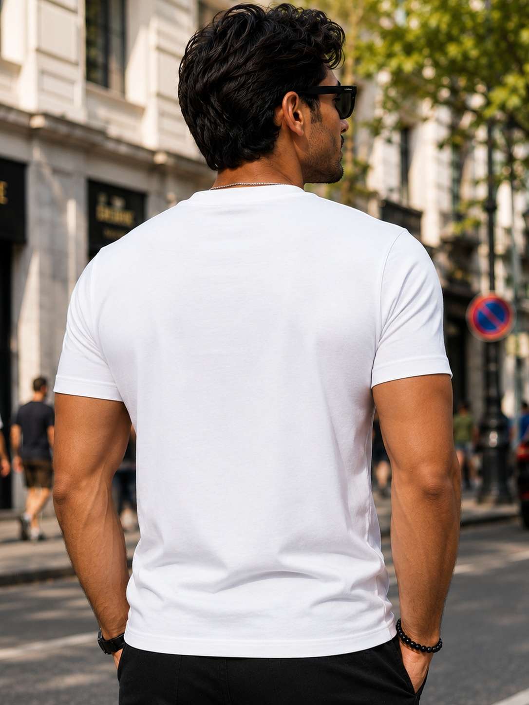 Men's White Desi Comedy Typography Printed Regular fit T-shirt