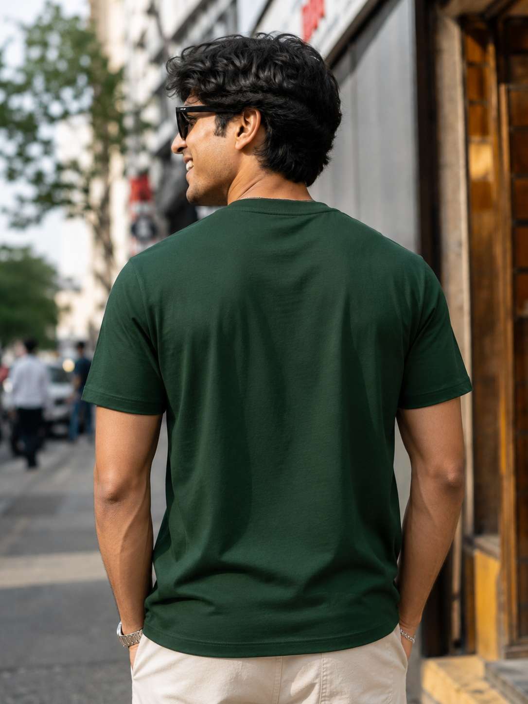 Men Dark Green Tennis Ball Graphic Printed Regular fit T-shirt