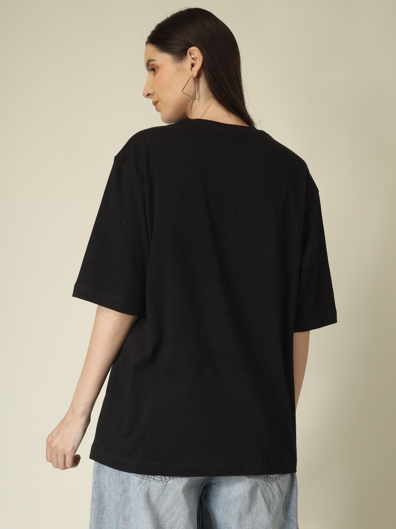 Shining Sparkle School Girl Graphics | Oversized T-Shirt