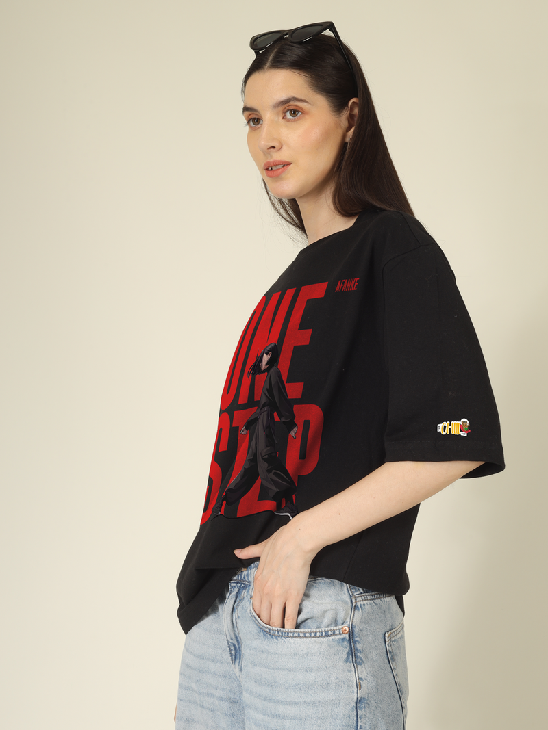 One Step Afanke Graphics | Oversized T-Shirt
