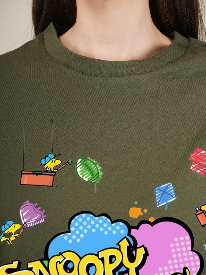 Snoopy Drops Graphic | Oversized T-Shirt