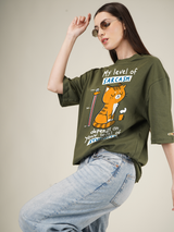 My level of Sarcasm Depends on Your level of Stupidity Graphic | Oversized T-Shirt