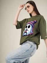 Winter Ghost Graphic | Oversized T-Shirt