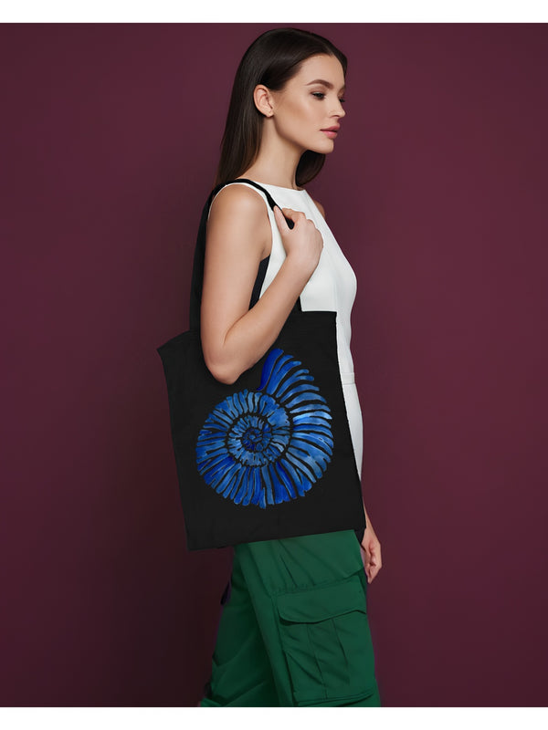 Deep Blue Ammonite | Tote Bag