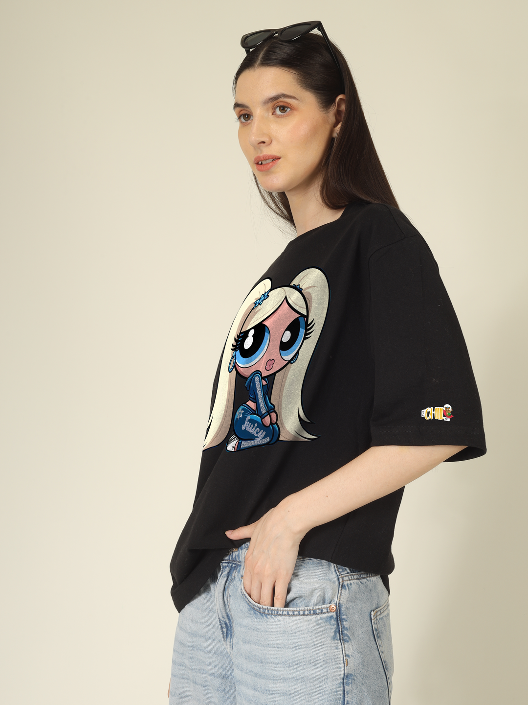 Baddie Power Girl Graphics | Oversized T-Shirt