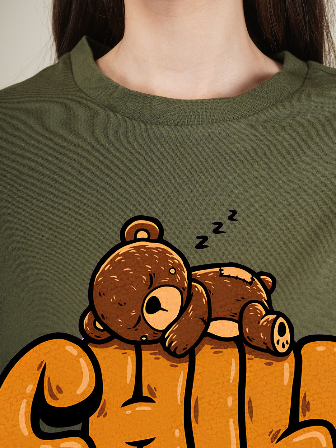 Chill Mr Bear Graphic | Oversized T-Shirt