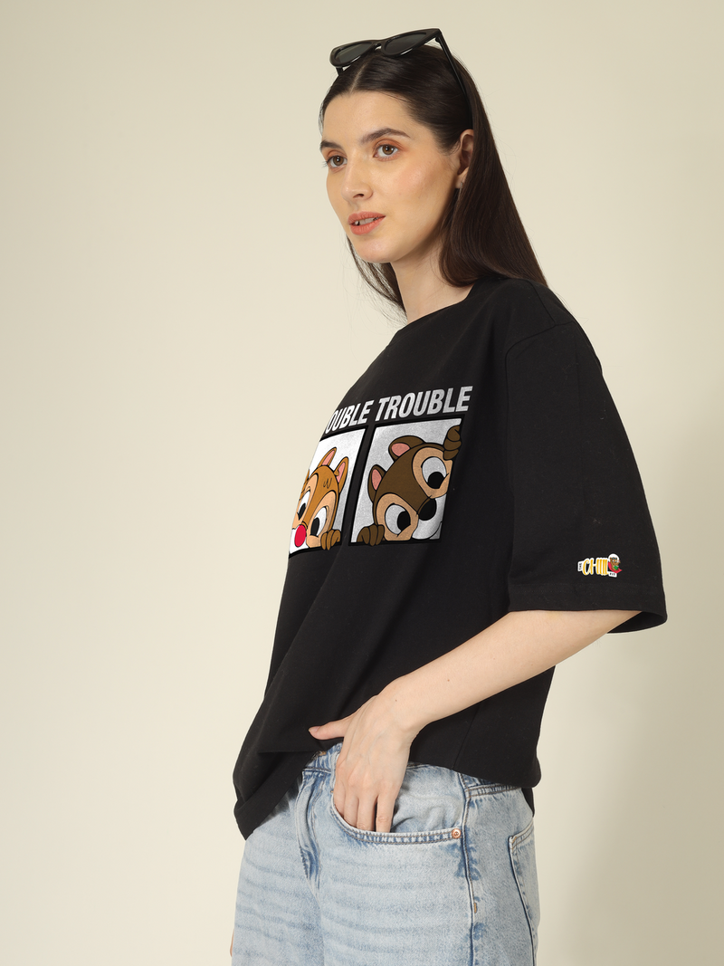 Double Trouble Graphics | Oversized T-Shirt