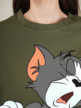 Nope  Not Today Tom and Jerry Graphic | Oversized T-Shirt