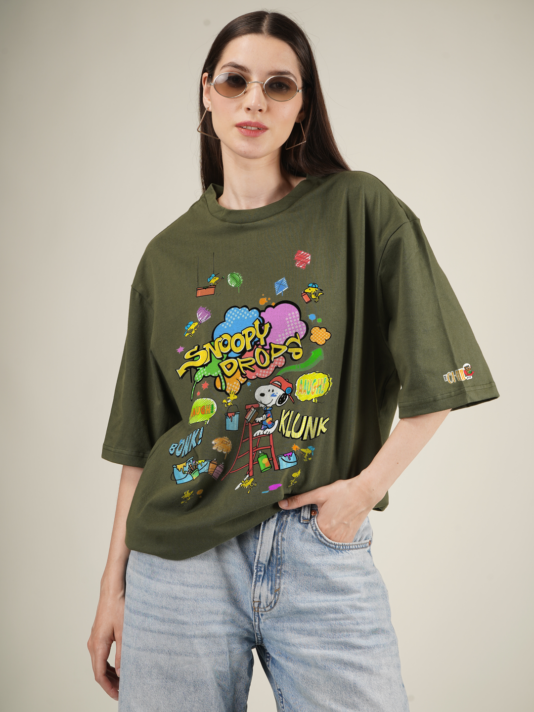 Snoopy Drops Graphic | Oversized T-Shirt