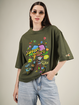 Snoopy Drops Graphic | Oversized T-Shirt
