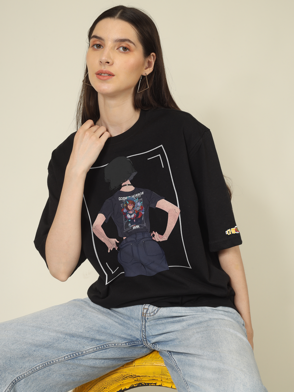 Cosmic Warrior  Baddie Graphics | Oversized T-Shirt