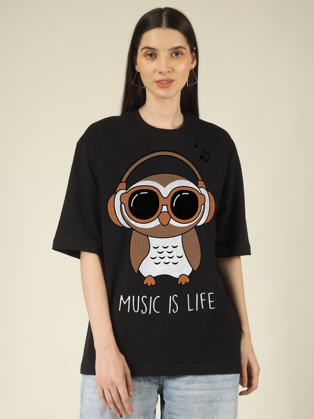 Music is life Graphics | Oversized T-Shirt