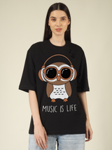 Music is life Graphics | Oversized T-Shirt