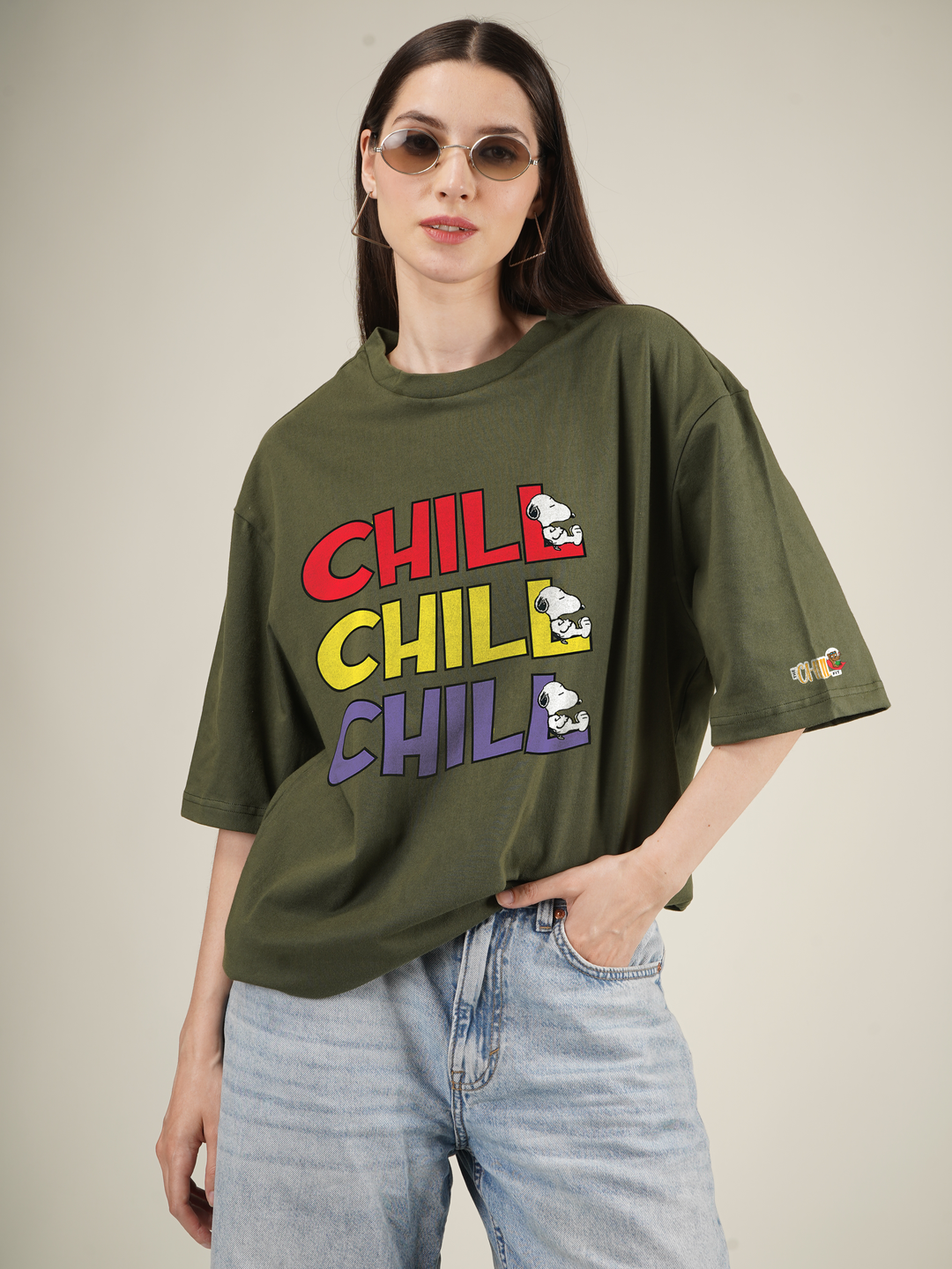 Chill Chill Chill Graphic | Oversized T-Shirt