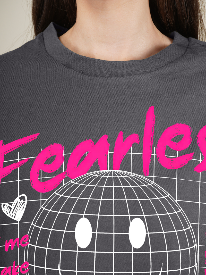 Fearless graphy smile  Graphics | Oversized T-Shirt