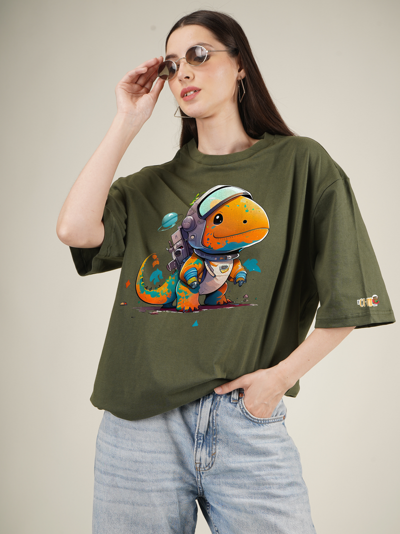 Sifi Raptile Graphic | Oversized T-Shirt