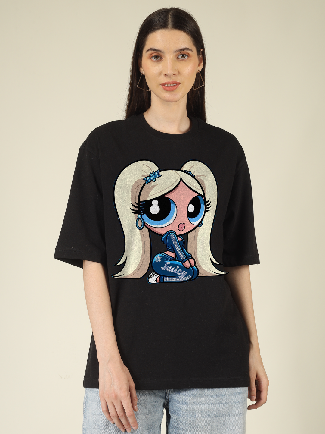 Baddie Power Girl Graphics | Oversized T-Shirt