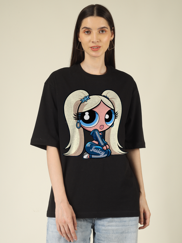 Baddie Power Girl Graphics | Oversized T-Shirt