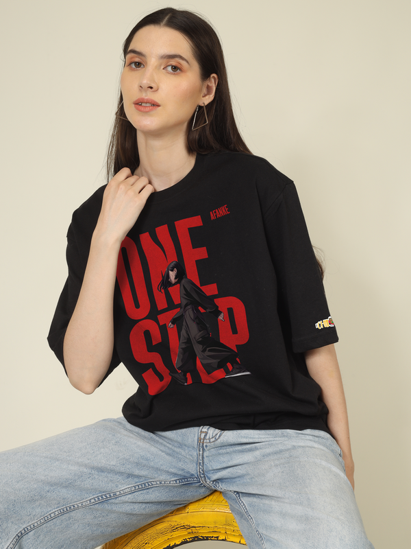 One Step Afanke Graphics | Oversized T-Shirt