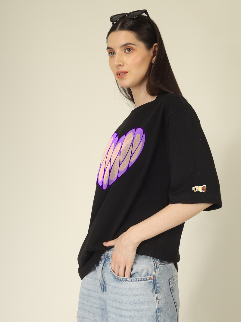 Heartfull tooth Graphics | Oversized T-Shirt