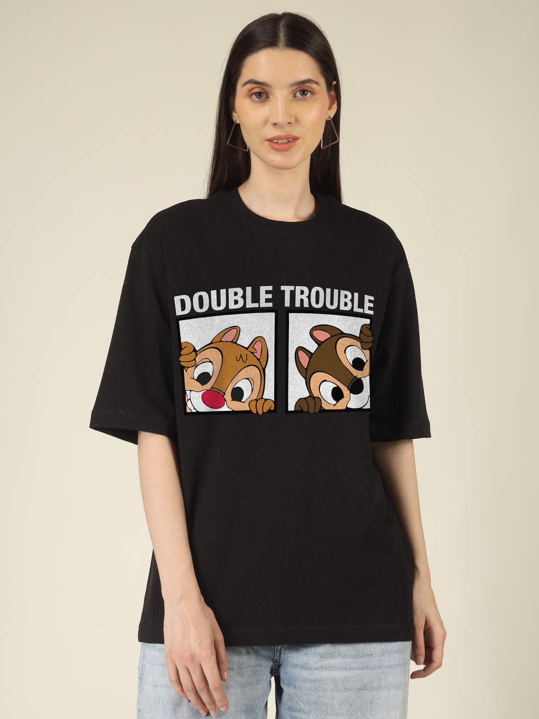 Double Trouble Graphics | Oversized T-Shirt