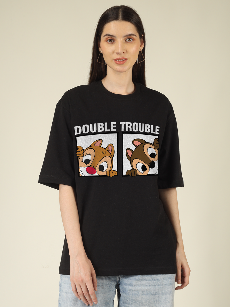Double Trouble Graphics | Oversized T-Shirt