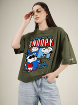 Snoopy Faces Graphic | Oversized T-Shirt