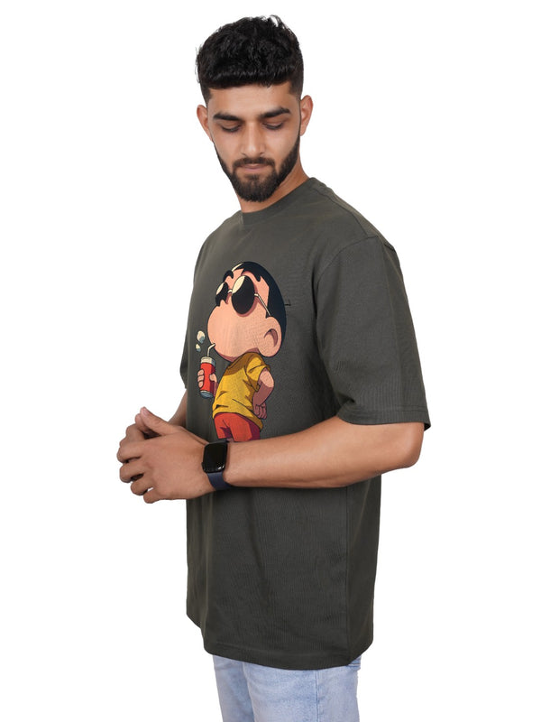 Cool Shinchan Graphic | Oversized T-Shirt