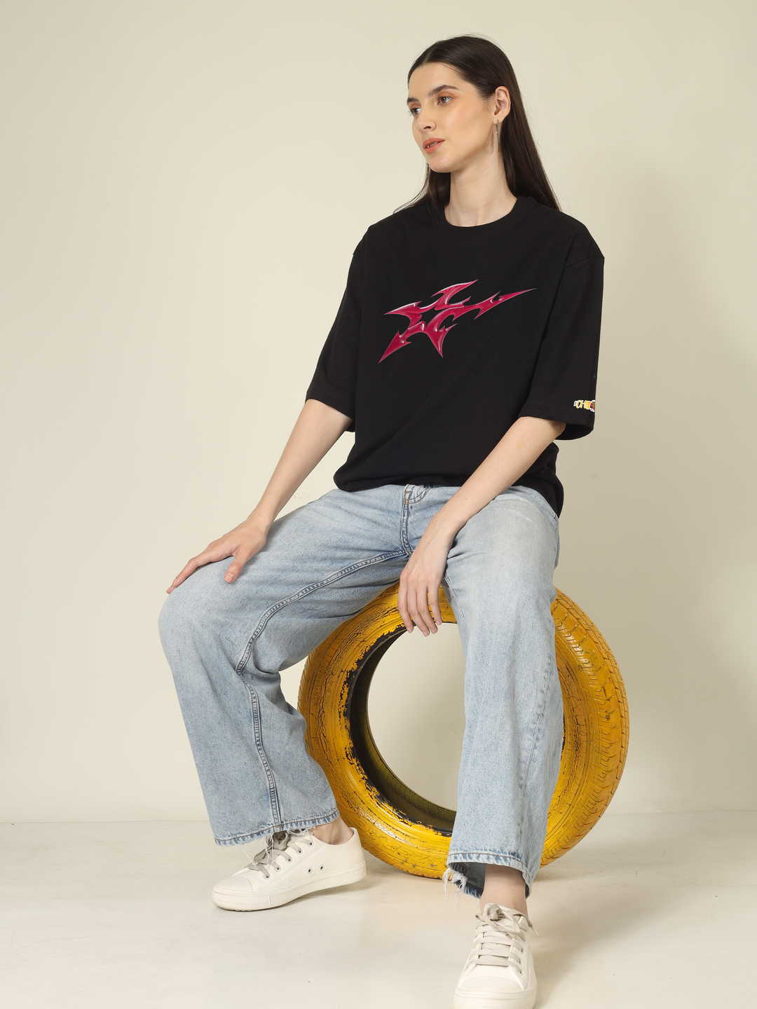 Retro SIfi Star Graphics | Oversized T-Shirt