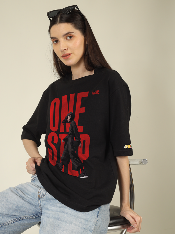 One Step Afanke Graphics | Oversized T-Shirt