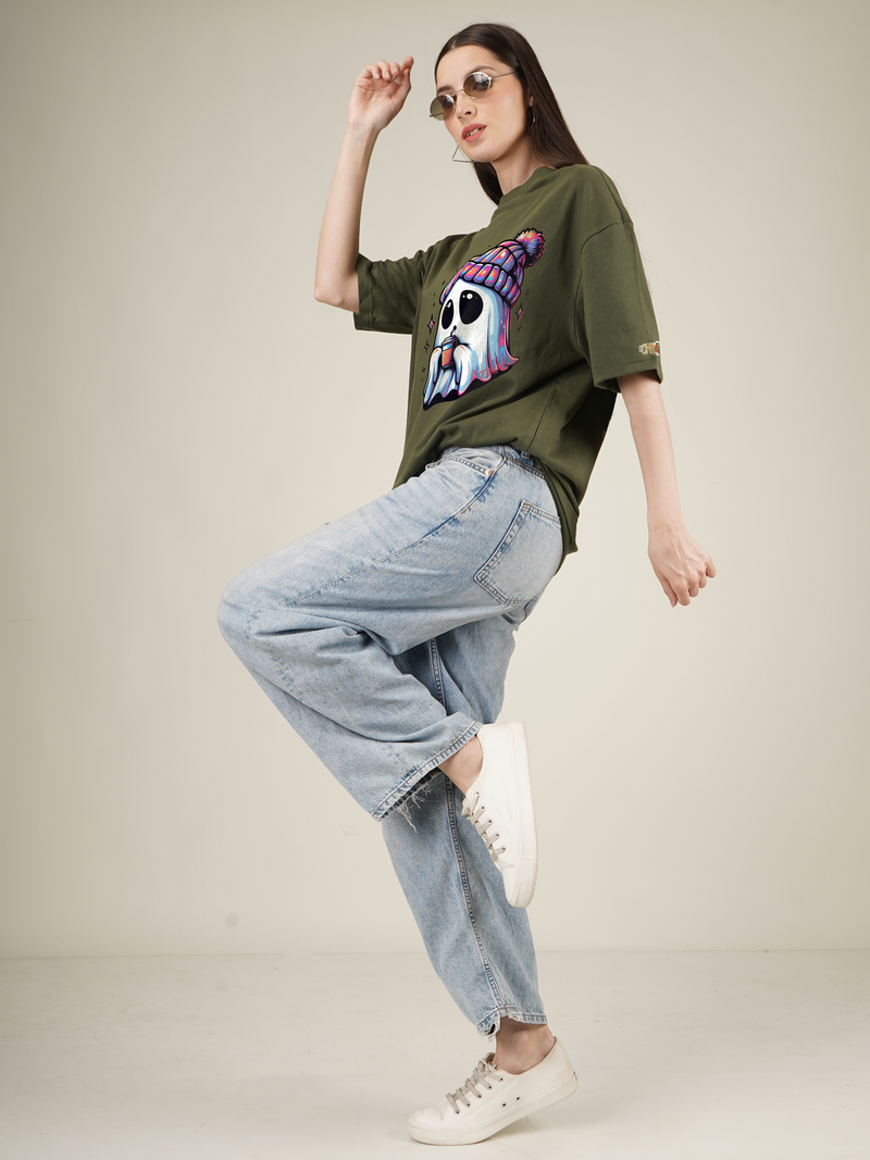 Winter Ghost Graphic | Oversized T-Shirt