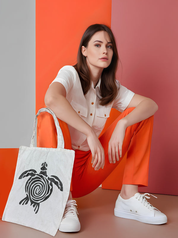 Spiral Shell Sea Turtle | Tote Bag