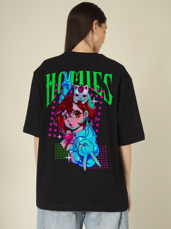 Momo Homies  Graphics | Oversized T-Shirt