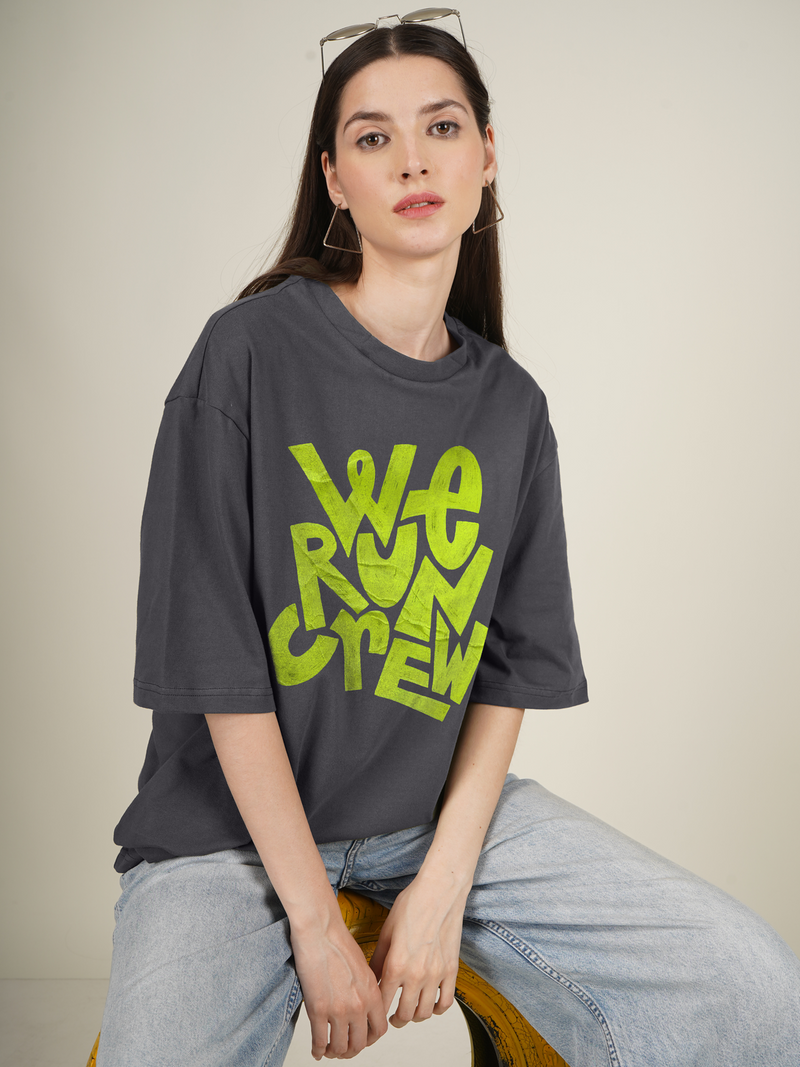 We run crew  Graphics | Oversized T-Shirt