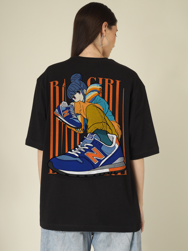 Bad Girl Sneaker flex Graphics | Oversized T-Shirt