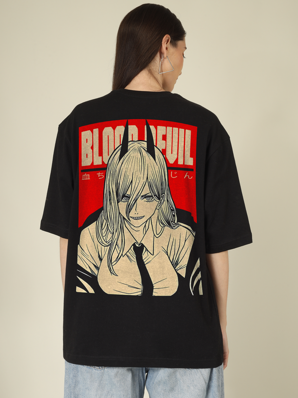 Power Blood devil Graphics | Oversized T-Shirt