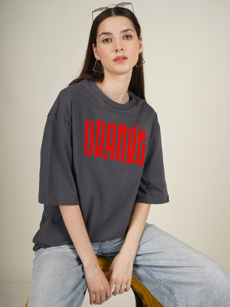 Orange or Red Graphics | Oversized T-Shirt