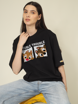 Double Trouble Graphics | Oversized T-Shirt