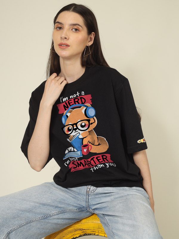 i am bot a nerd Graphics | Oversized T-Shirt