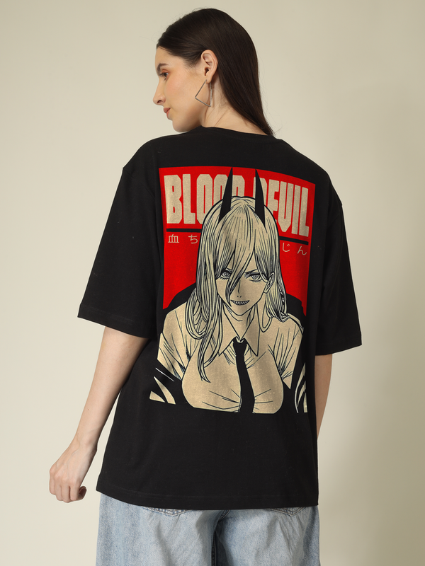 Power Blood devil Graphics | Oversized T-Shirt