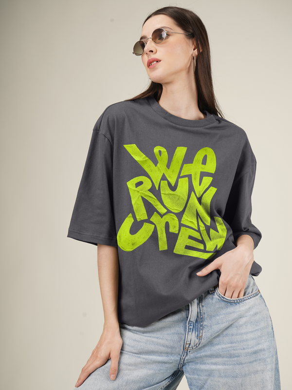 We run crew  Graphics | Oversized T-Shirt